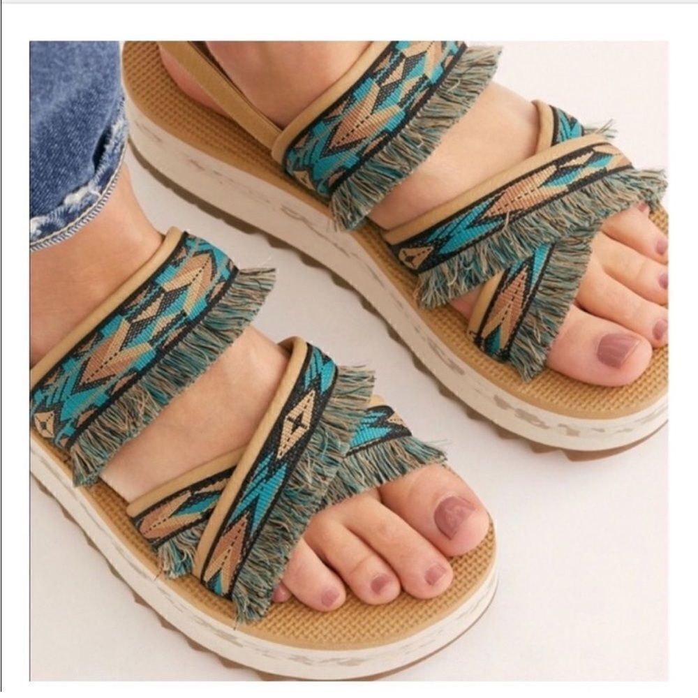 Teva Women's platform ankle strap heeled sling back sandal Size 7,Sz 8,5z 9 NIB